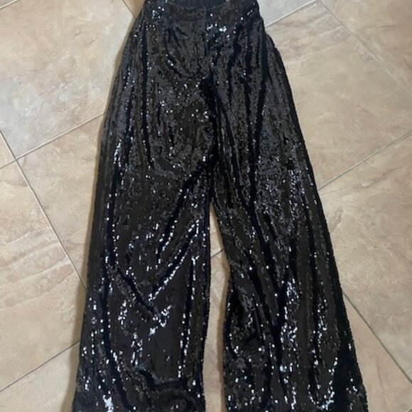WAYF Encore Wide Leg Sequin Pants Sz XS NWOT - Picture 2 of 6